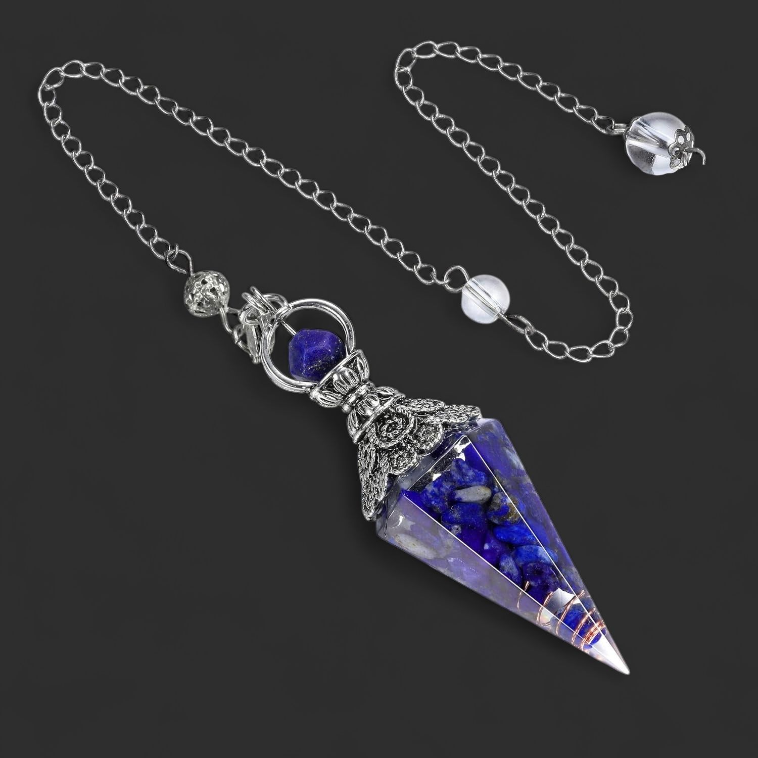 Natural Lapis Lazuli Healing Crystal Pendulums