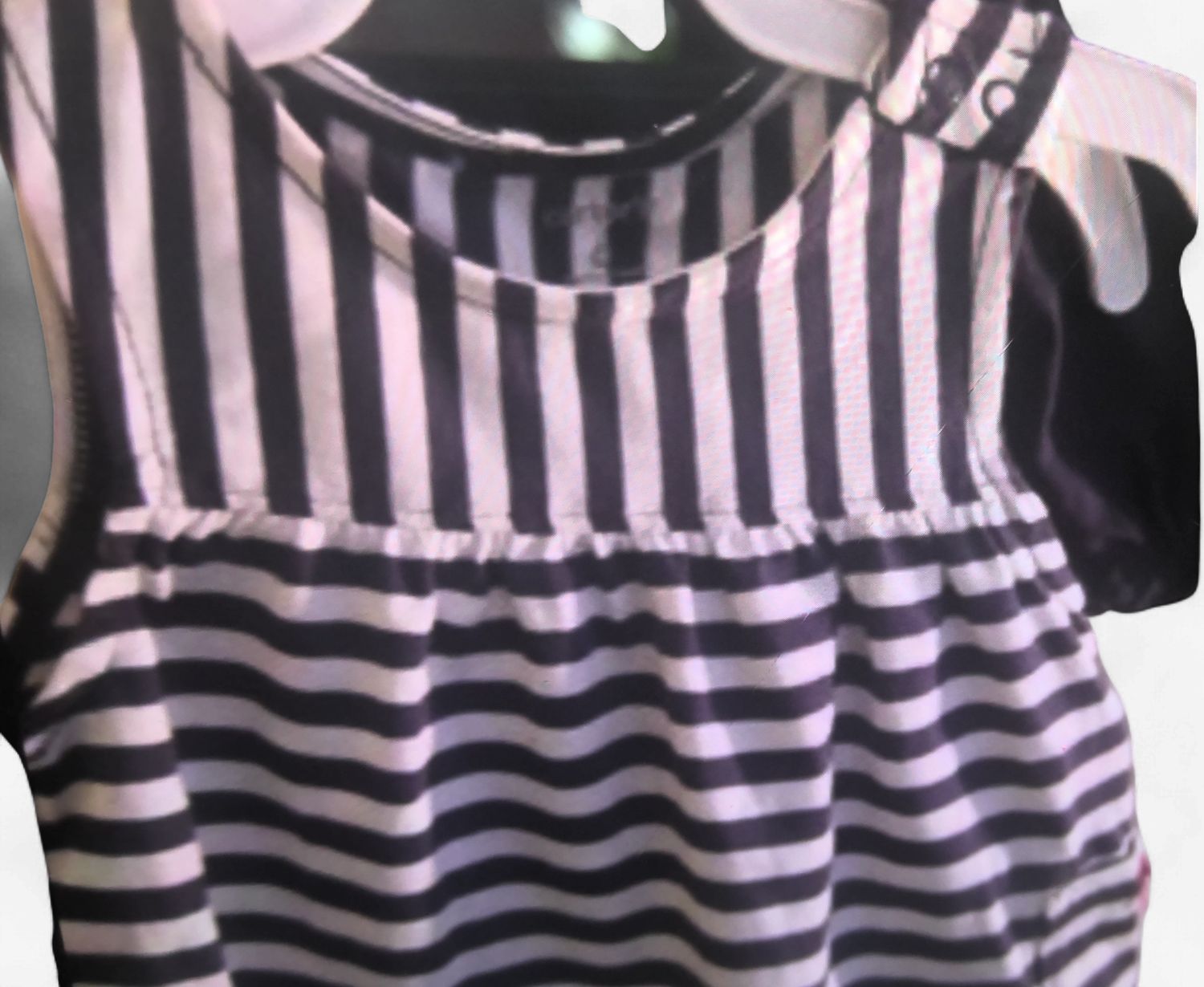 New Carters Girl Blue And White Stripes 3 Piece Size 9