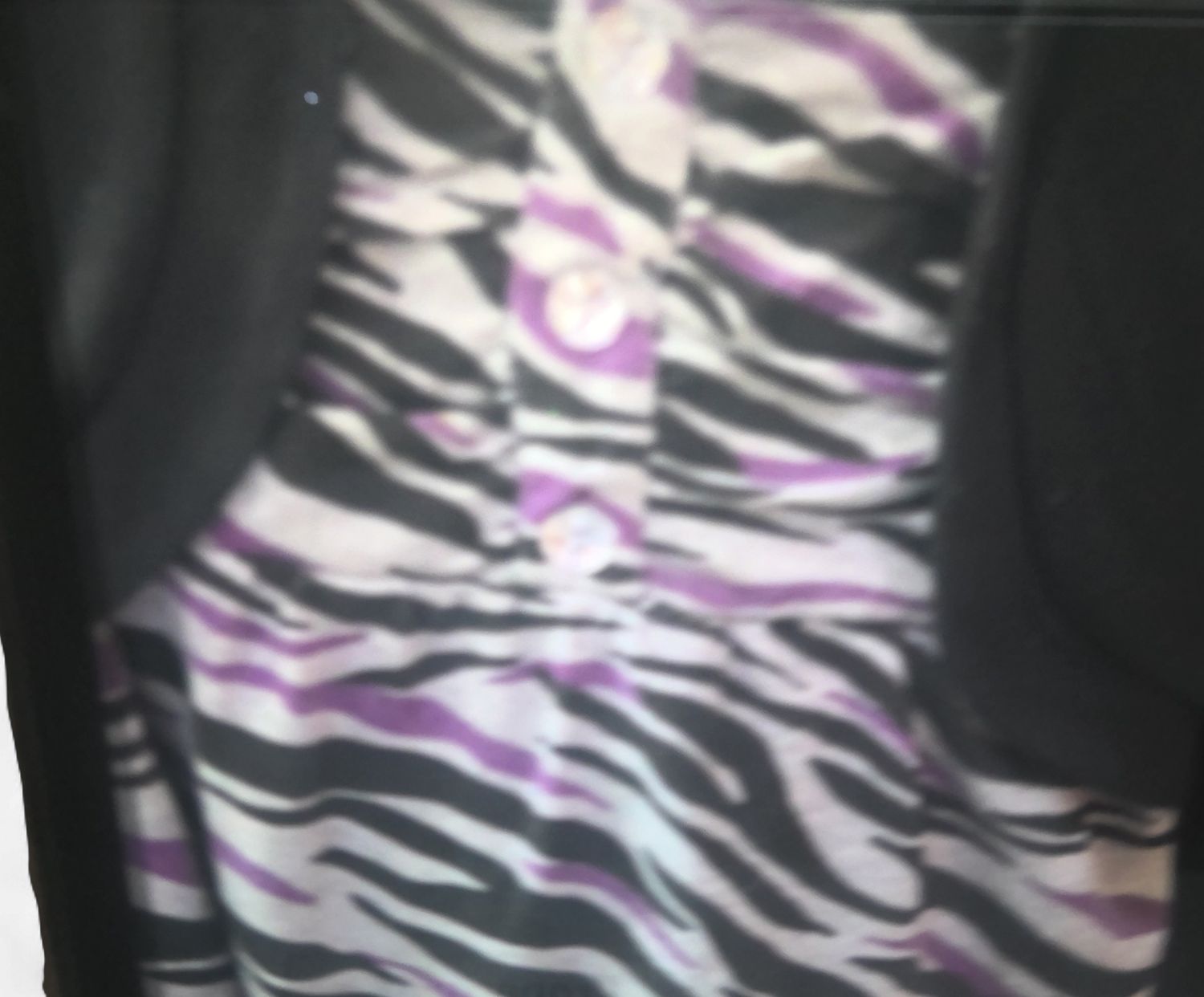 Tempted Girls Purple White Zebra Print Dress Size m