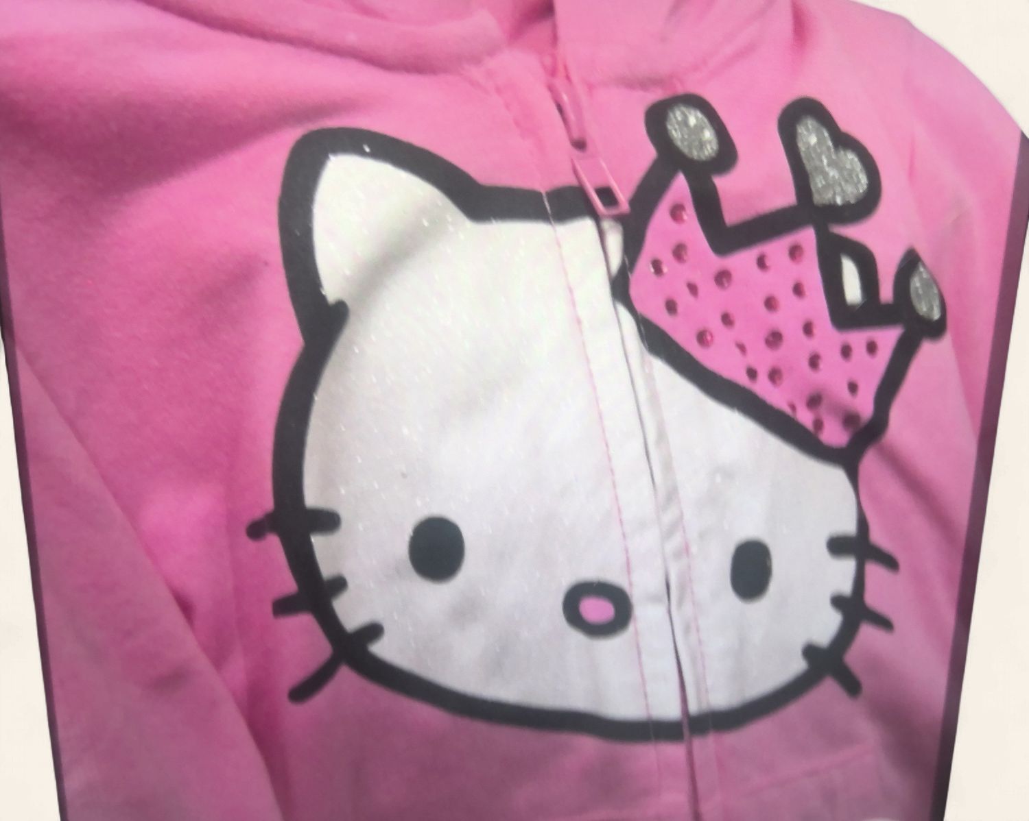 Hello Kitty Girls Zip Up Hooded Sweatshirt Size 5