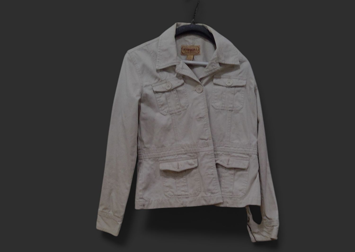 Aeropostale Quality Outer Wear Jean Jacket Beige Size m Aeropostale Quality Outer Wear Jean Jacket Beige Size m