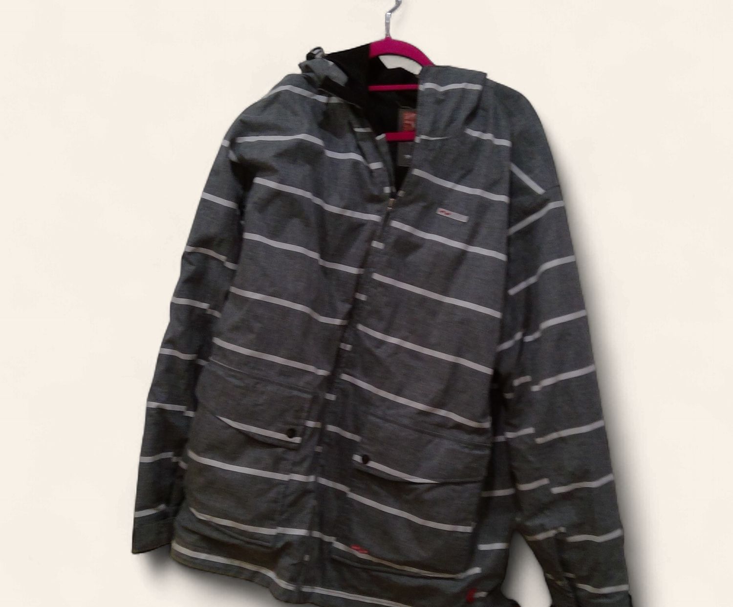 Four Square Gray Striped Mens Jacket Size l