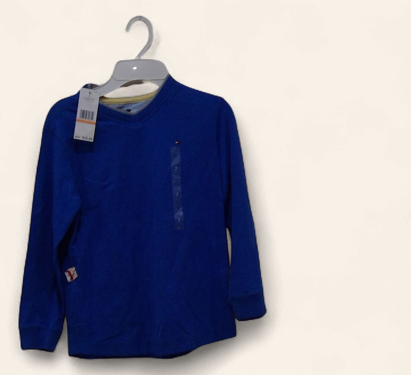 New Tommy Hilfiger Boys Long Sleeve V Neck Size 7