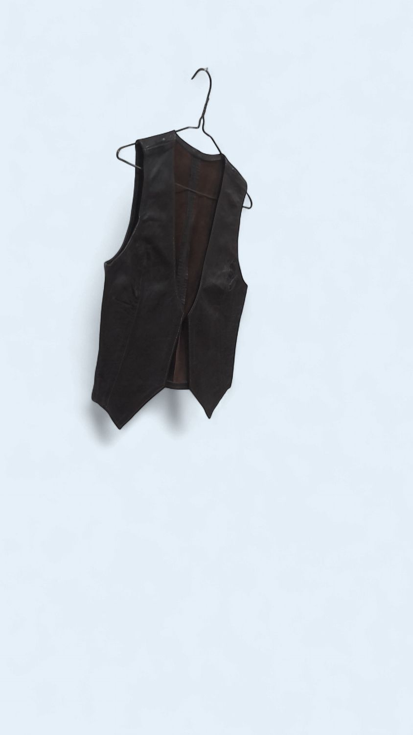Vintage Brown Leather Vest Size Small Vintage Brown Leather Vest Size Small