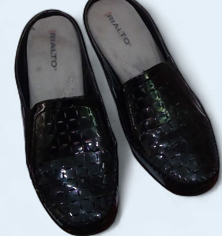 Rialto Salida Black Faux Leather Slipon Size 7 m