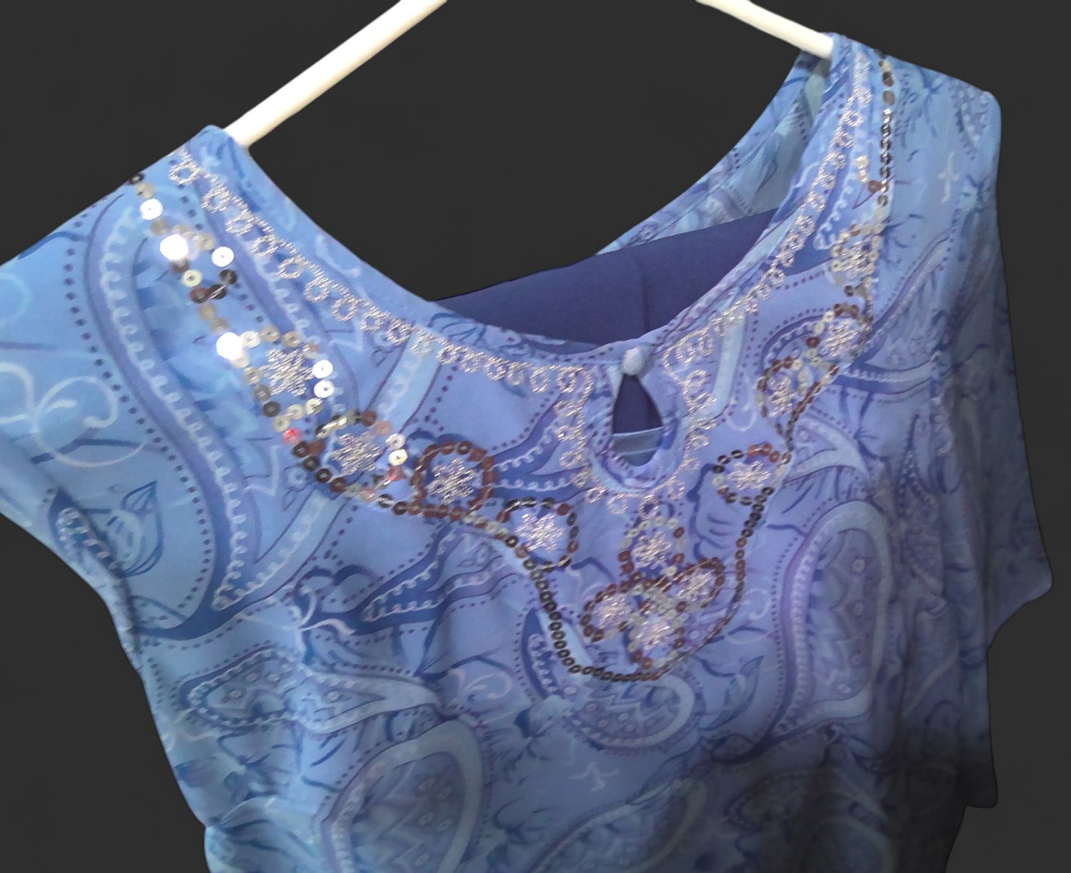 Blair Light and Dark Blue outfit with sparkle front size SML