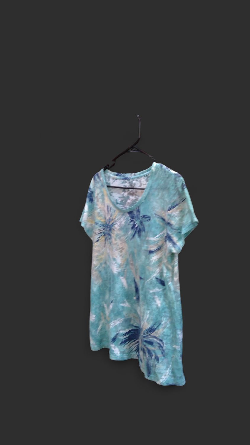 Style And Co Light Blue Shirts with design size Large Style And Co Light Blue Shirts with design size Large