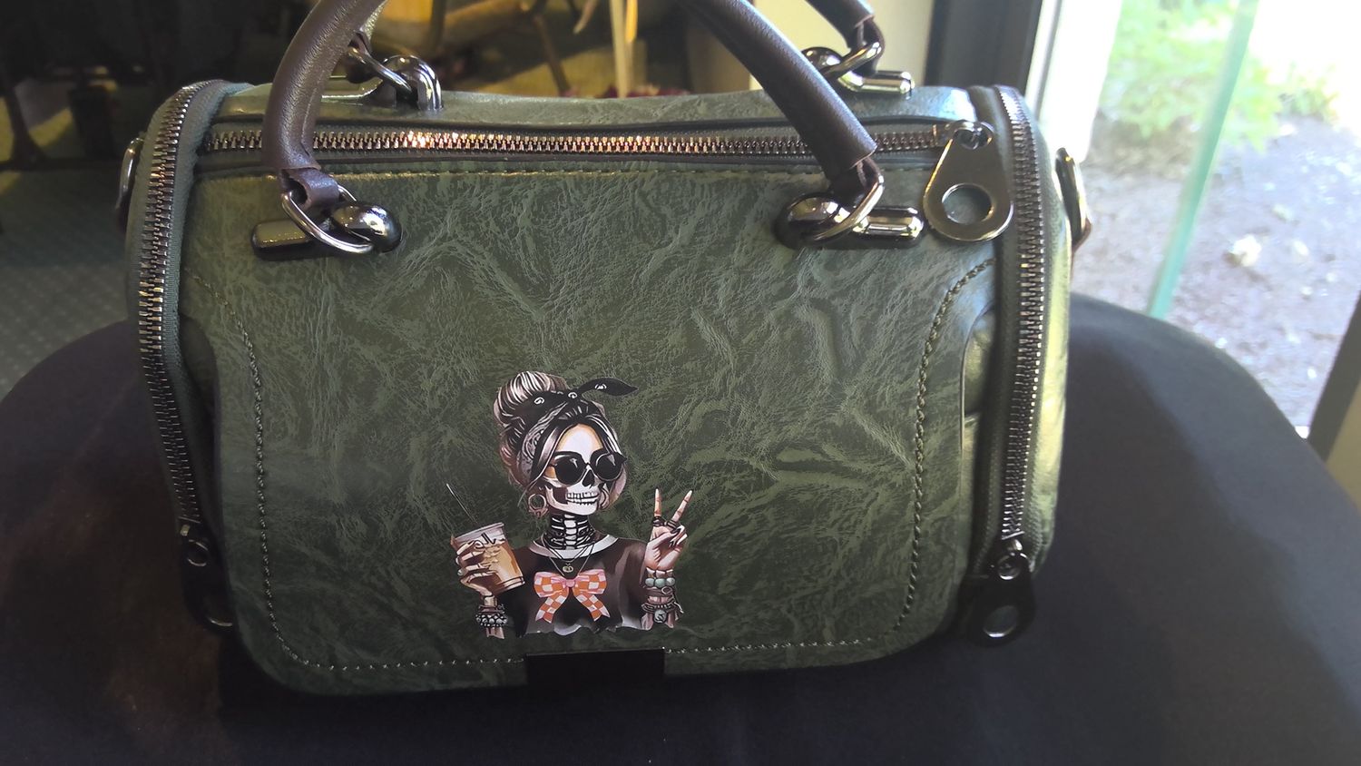 Jeep Skull Purse Green Jeep Skull Purse Green