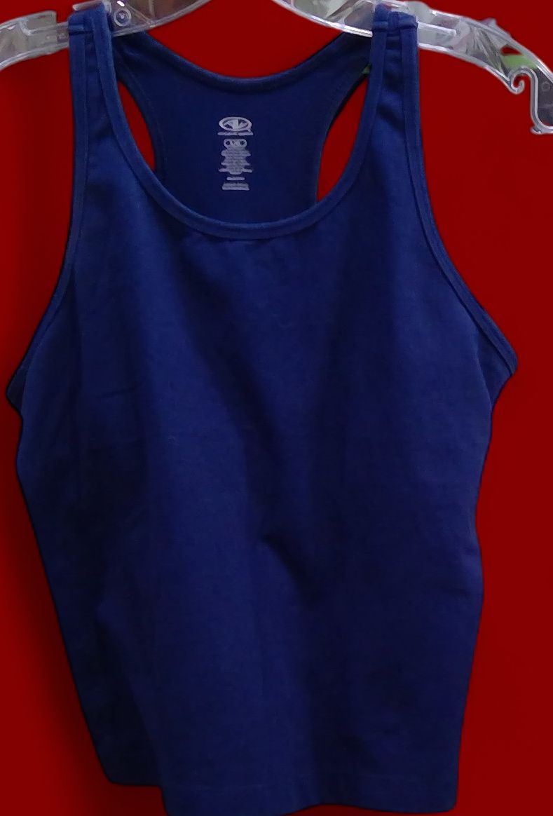 Athletic Works Blue Racerback Tank Top Size l