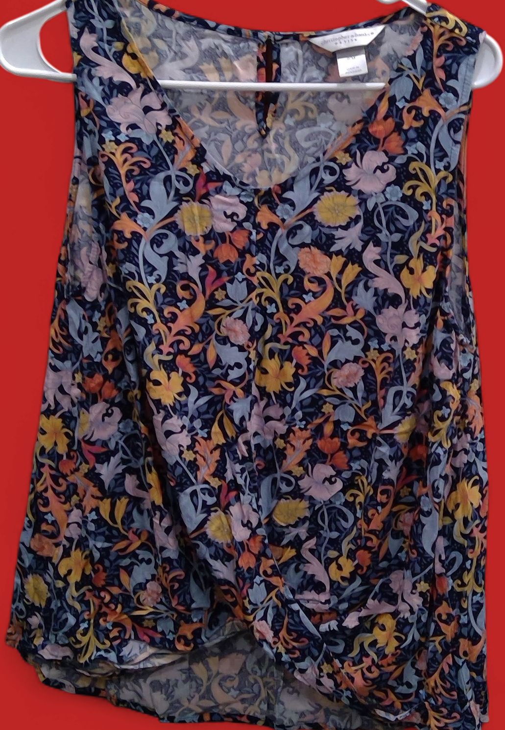 Christopher & Banks Sleeveless Top Floral Print Size pm Christopher & Banks Sleeveless Top Floral Print Size pm
