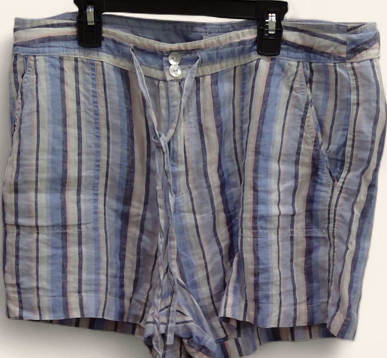 Artisan Ny Blue White Pink Striped Shorts size 14