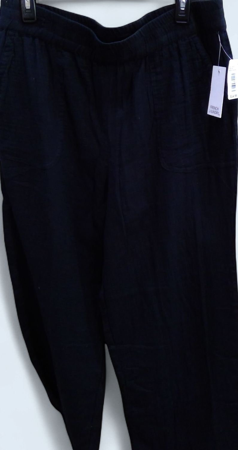 New French Laundry Pullon Elastic Pants Linen Blend Size l New French Laundry Pullon Elastic Pants Linen Blend Size l