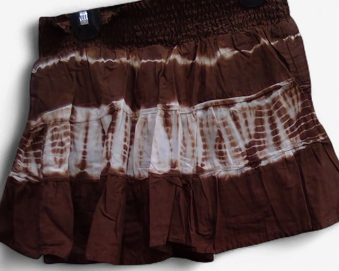 The Childrens Place Brown White Tie Dye Mini Skirt Size 14 The Childrens Place Brown White Tie Dye Mini Skirt Size 14