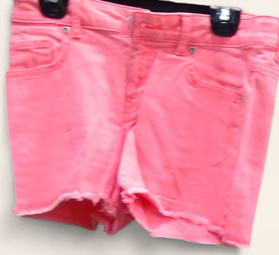 So Vibrant Coral Color Denim Shorts Size 14