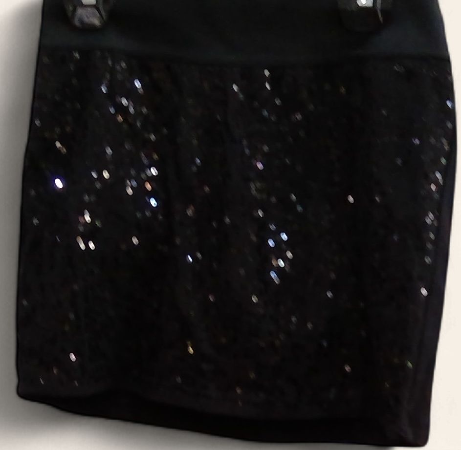 Justice Black Sequins Mini Skort Size 12