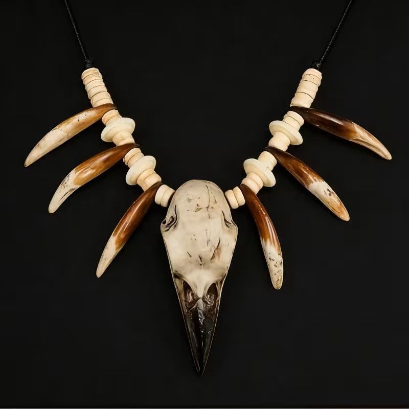 Viking Movie Raven Skull Necklace