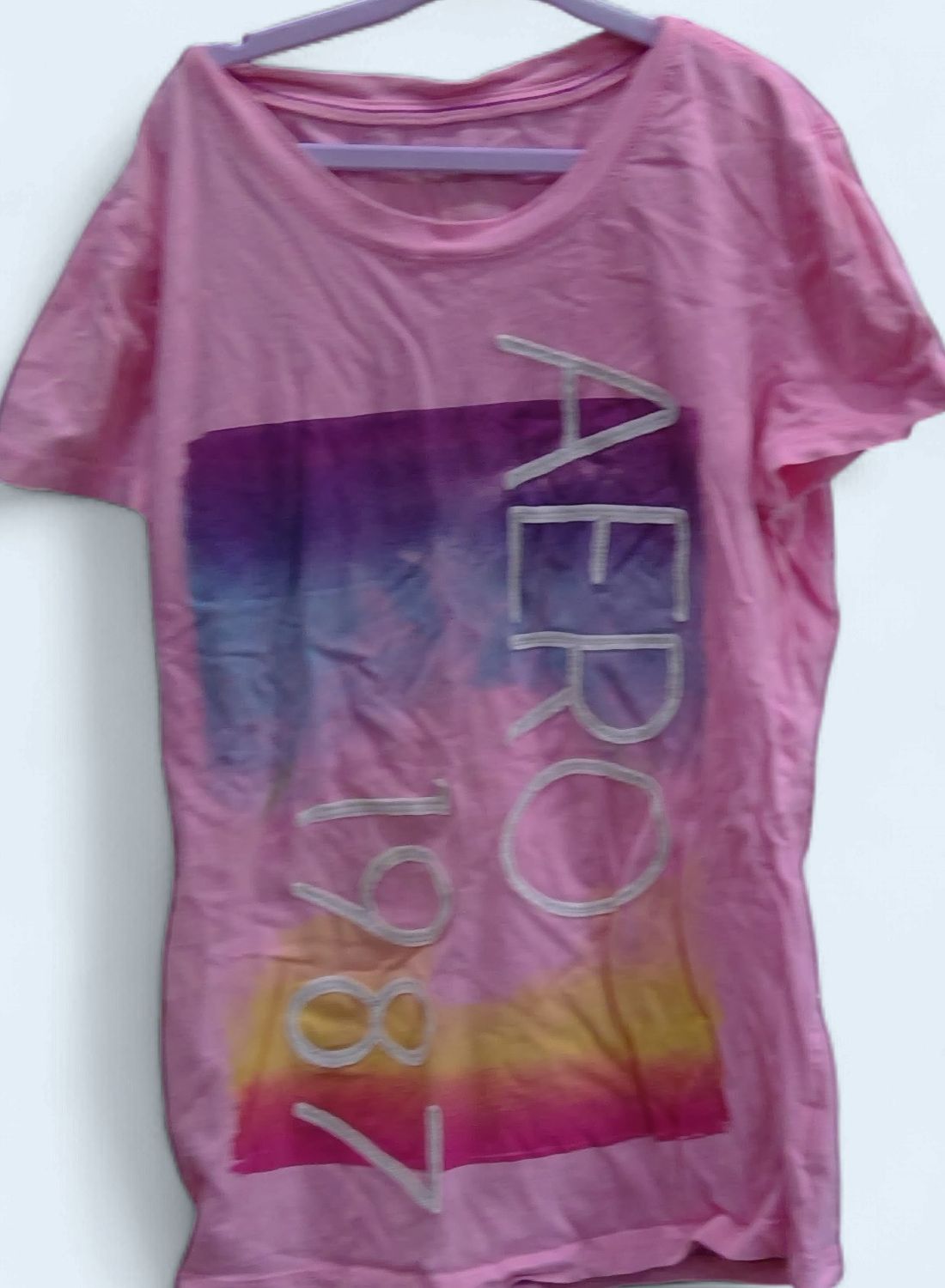 Aeropostale T Shirt Colorful Aero Design  Size xs