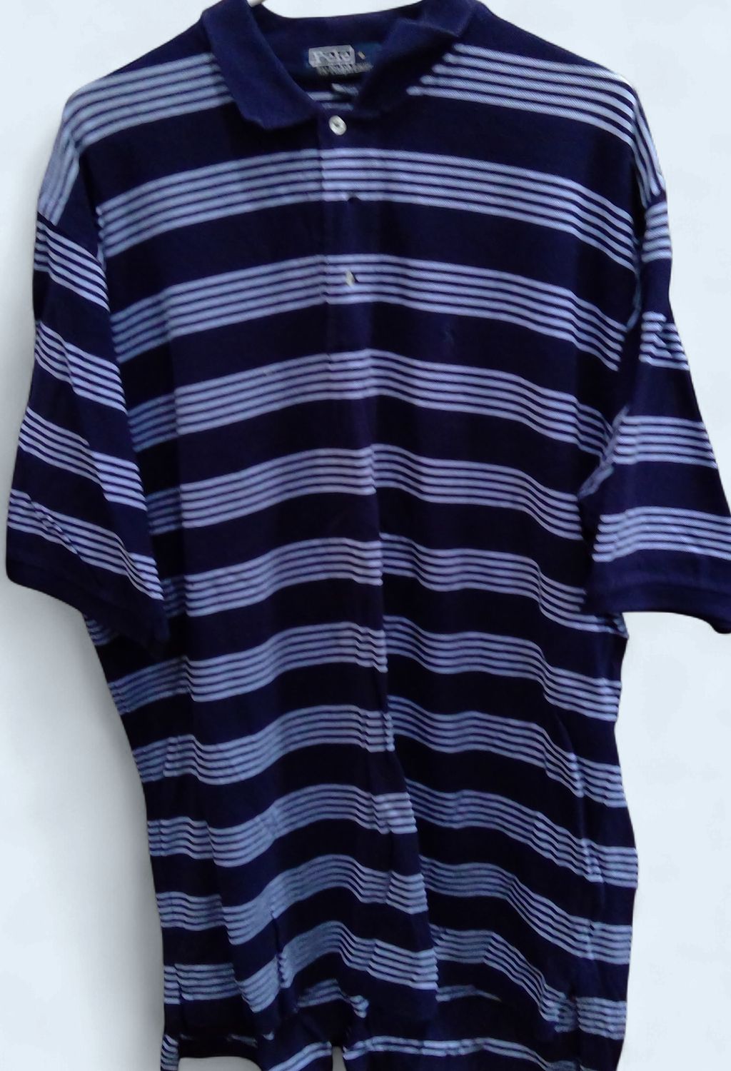 Rallph Lauren Dark Blue White Striped Polo  Size 2xl
