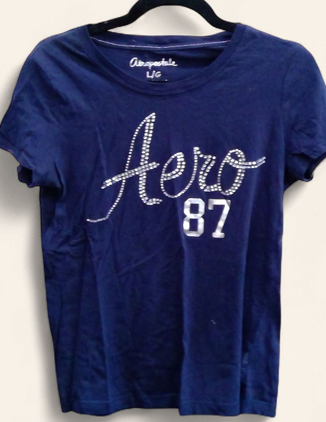 Aeropostale Navy Blue Crew Neck T Shirt Size l Aeropostale Navy Blue Crew Neck T Shirt Size l