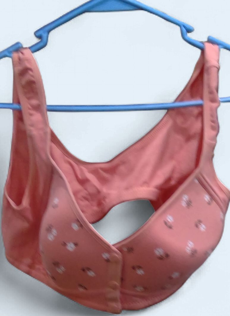 Pink Daisy Bra Front Closure Size xl