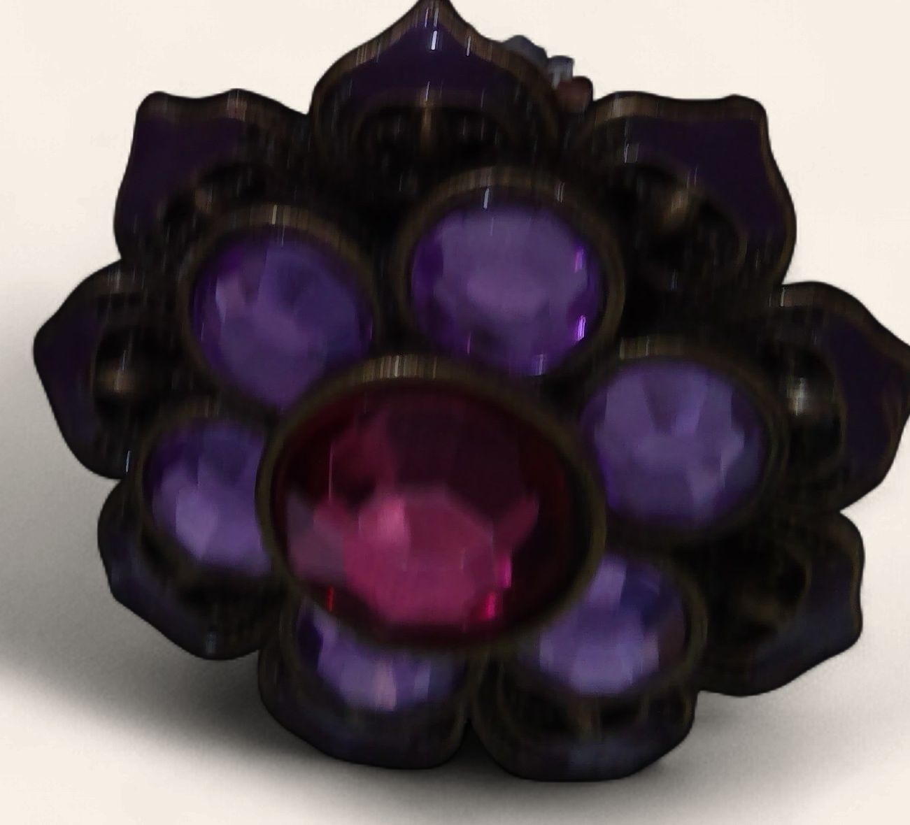 Ornate Flower Purple Red Pendant Ornate Flower Purple Red Pendant