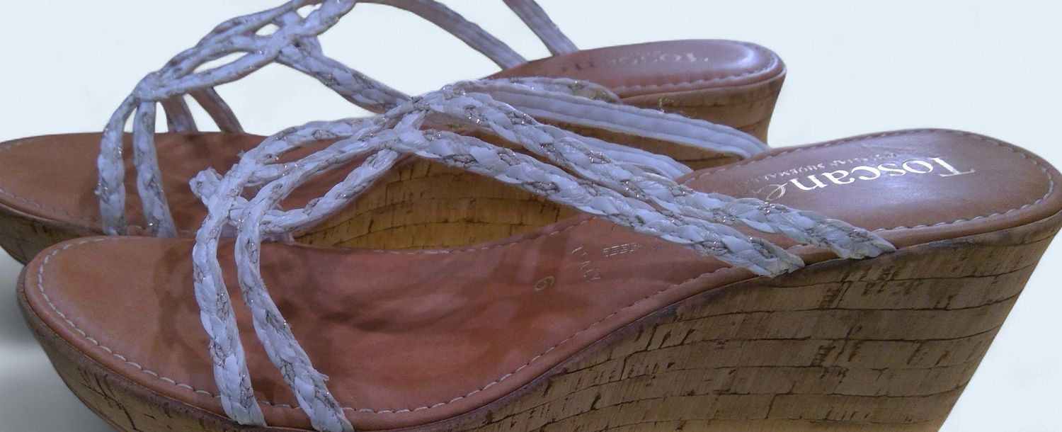 Toscanella White Braided Straps Size 6 Toscanella White Braided Straps Size 6