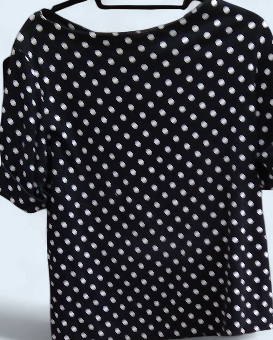 Karen Scott Black  White Polka Dot Dress Size PL