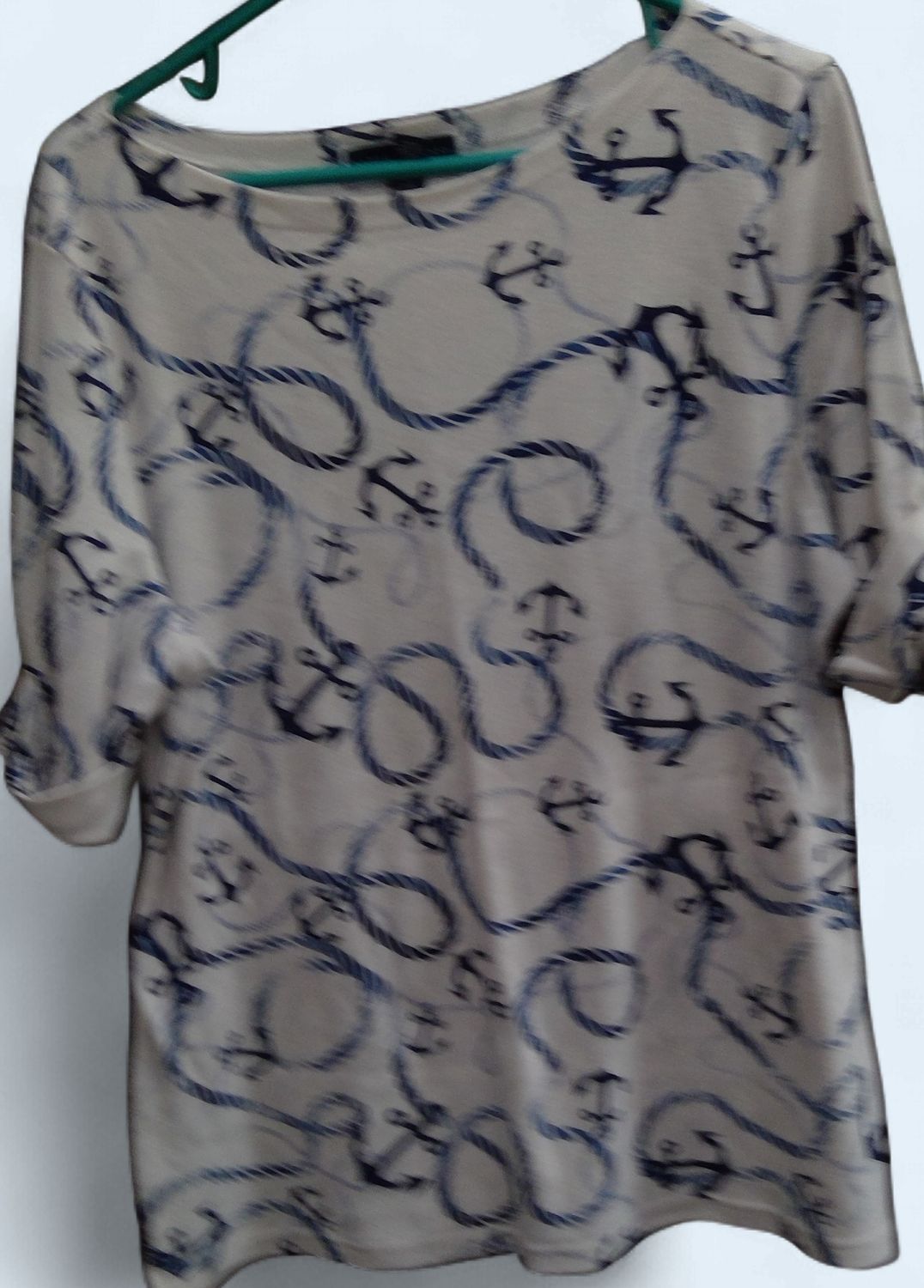 Karen Scott Blue Anchor Rope Print Size xl Karen Scott Blue Anchor Rope Print Size xl