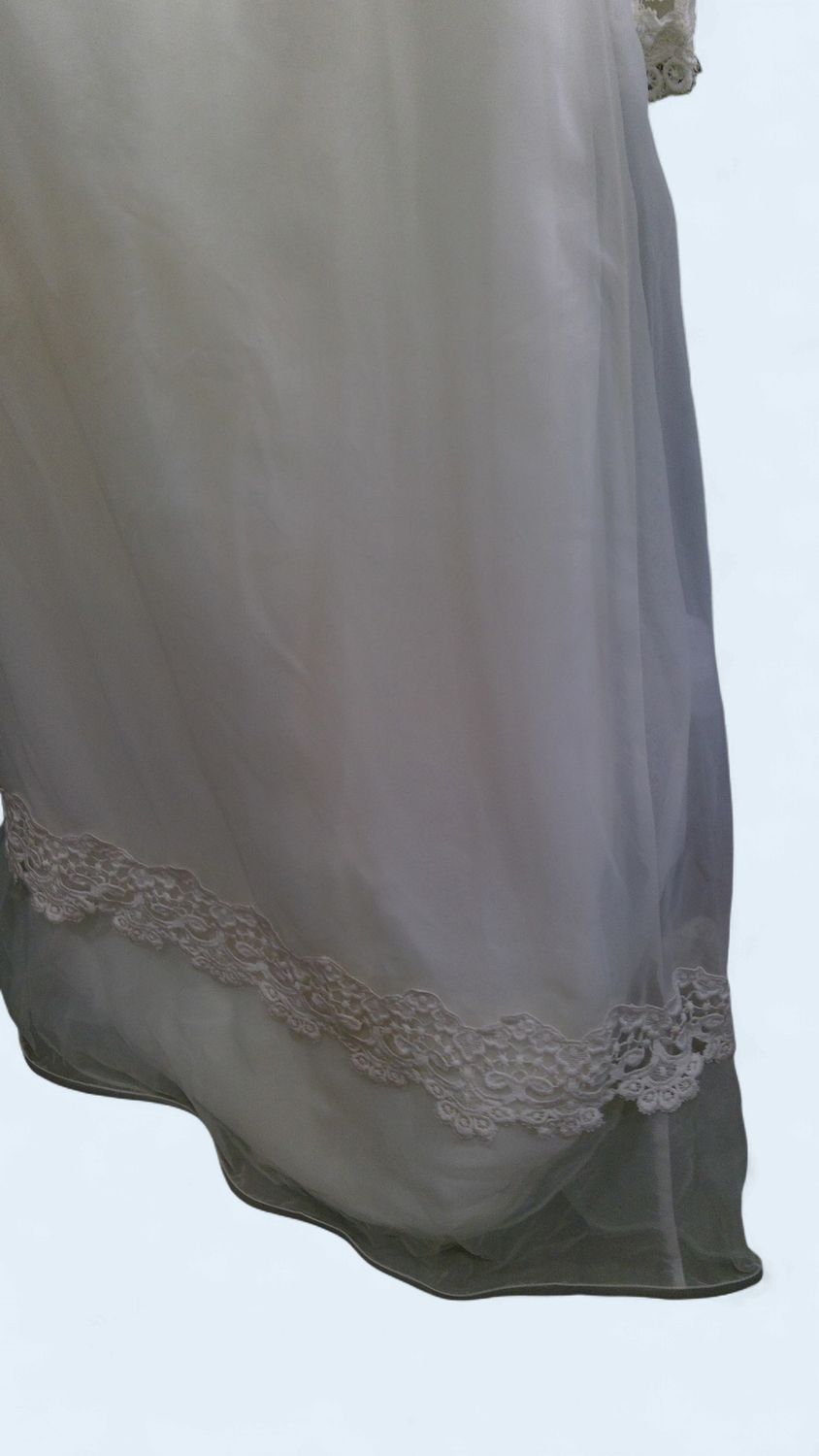 Vintage A Line Wedding Dress 1953 Lace Arms Long Sleeve Small Vintage A Line Wedding Dress 1953 Lace Arms Long Sleeve Small