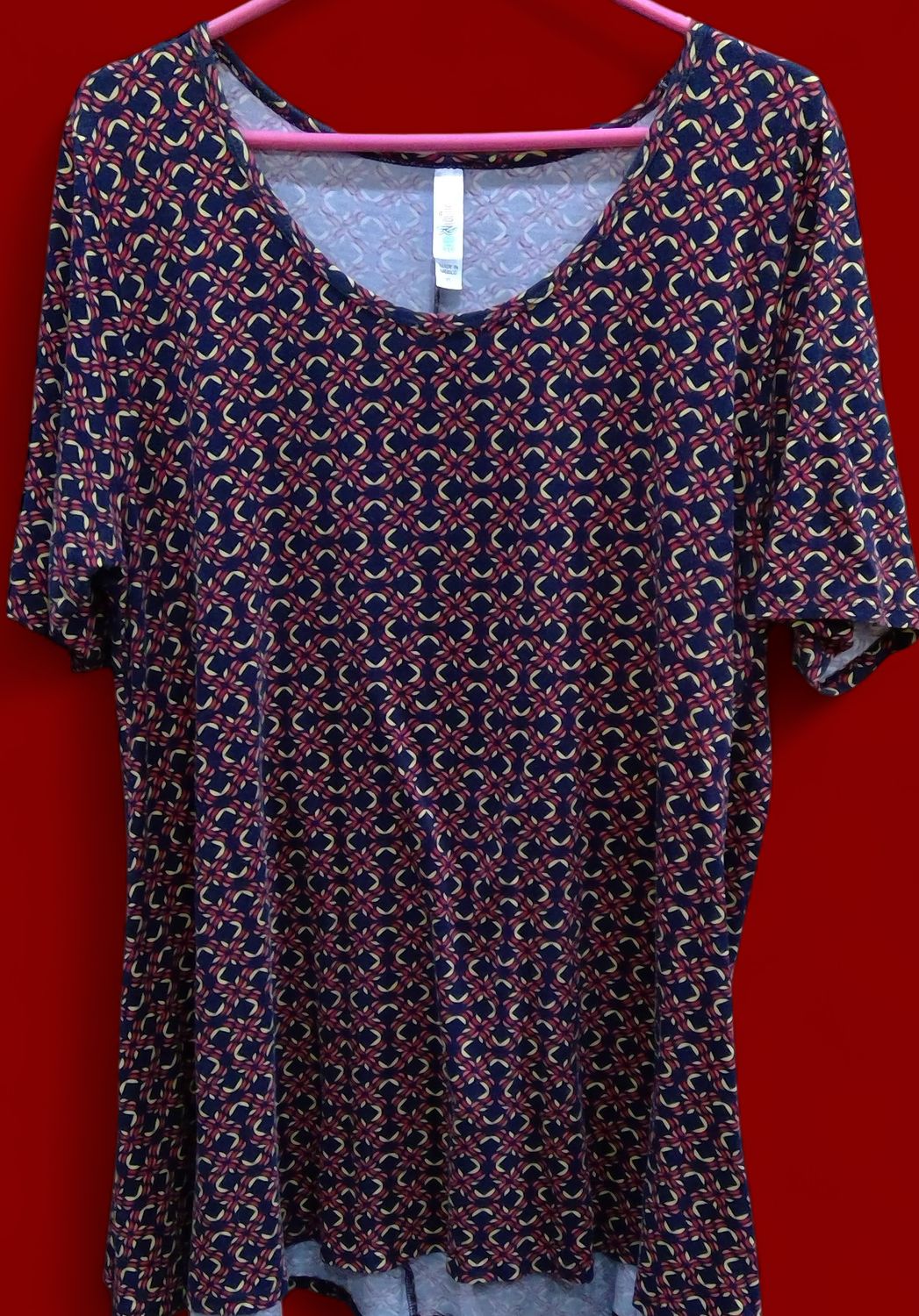LuLaRoe Geometric Pattern Burgundy Yellow Size xl LuLaRoe Geometric Pattern Burgundy Yellow Size xl