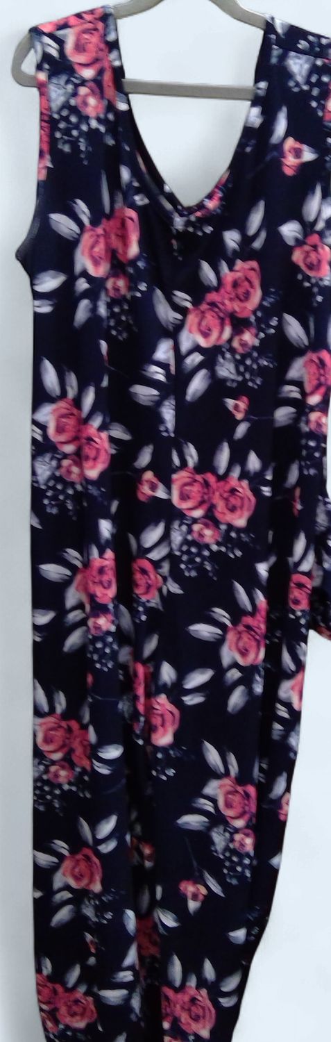 LuLaRoe Navy Floral Rose Pattern Jumpsuit Size m LuLaRoe Navy Floral Rose Pattern Jumpsuit Size m