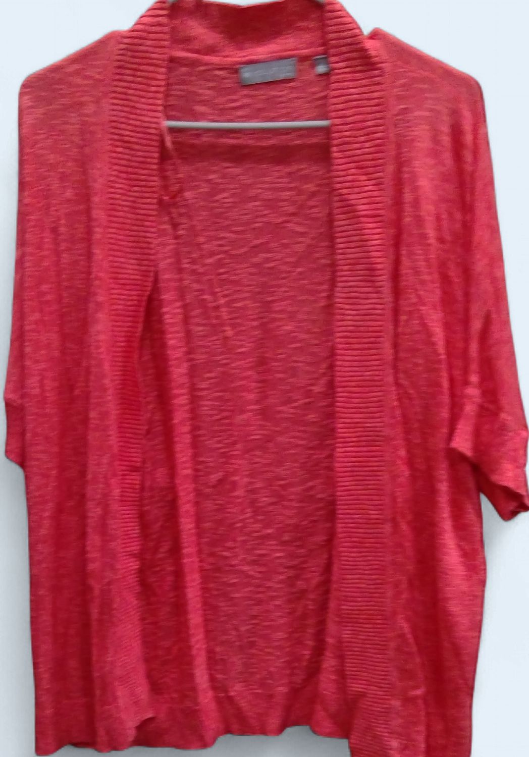 Evolution Coral Cardigan Textured Knit Design Size xl