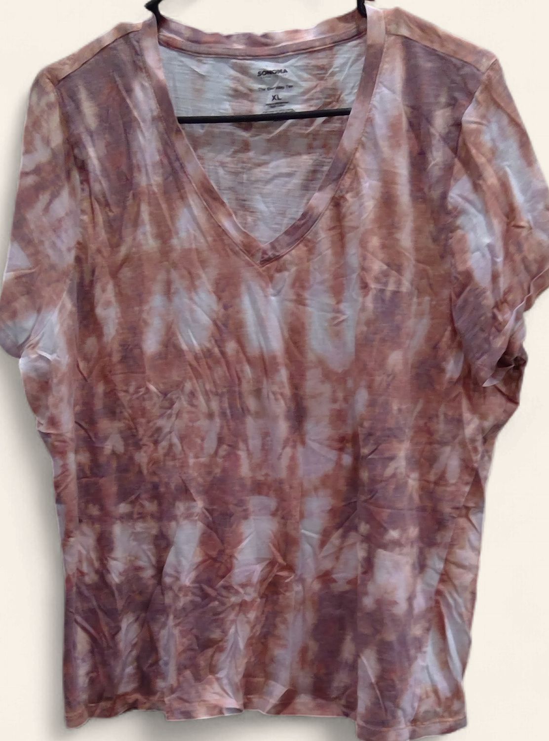 Sonoma Tie Dye Brown Pink White Shiirt Size xl Sonoma Tie Dye Brown Pink White Shiirt Size xl