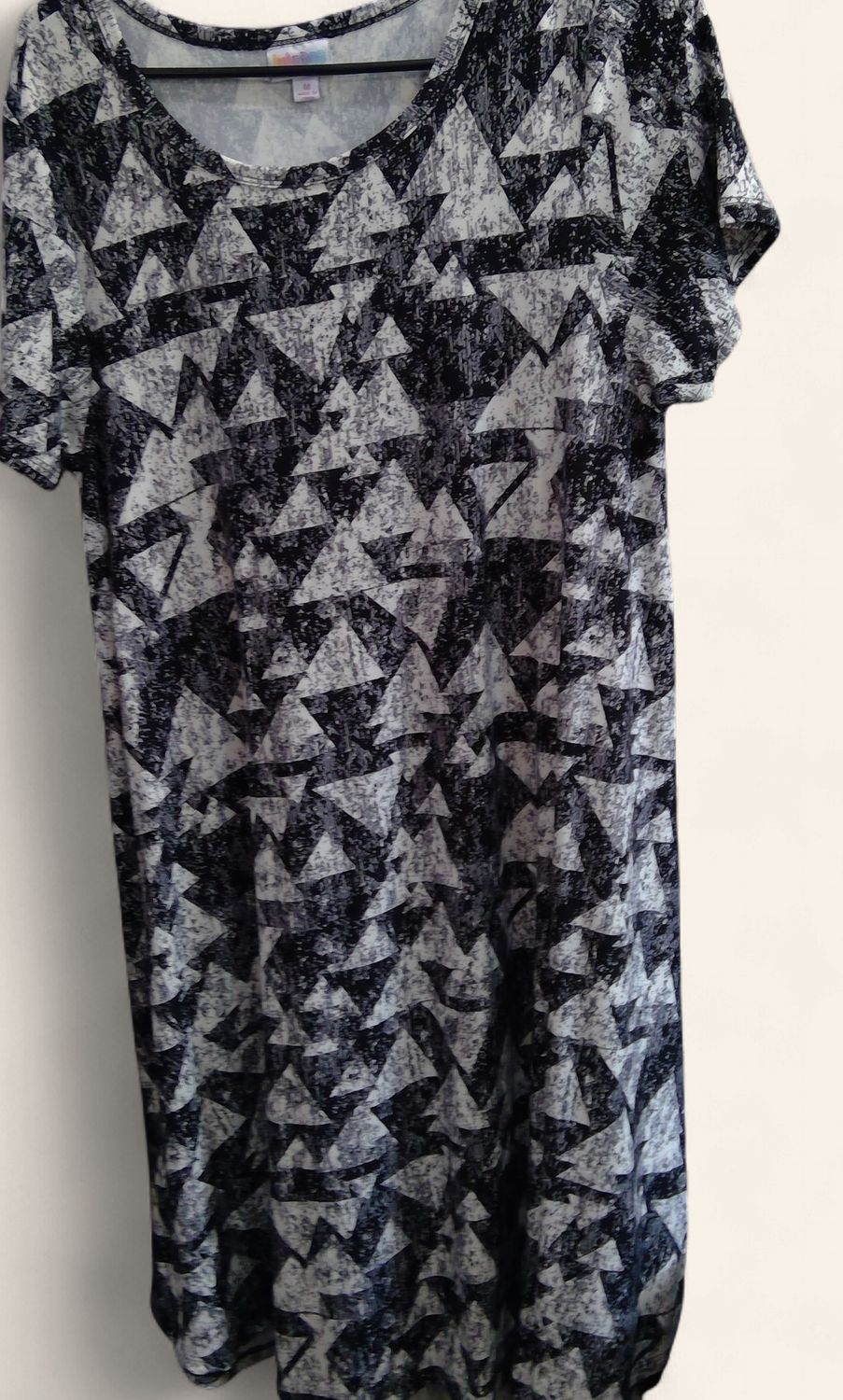 LuLaRoe Black White Geometric Pattern Dress  Size  m