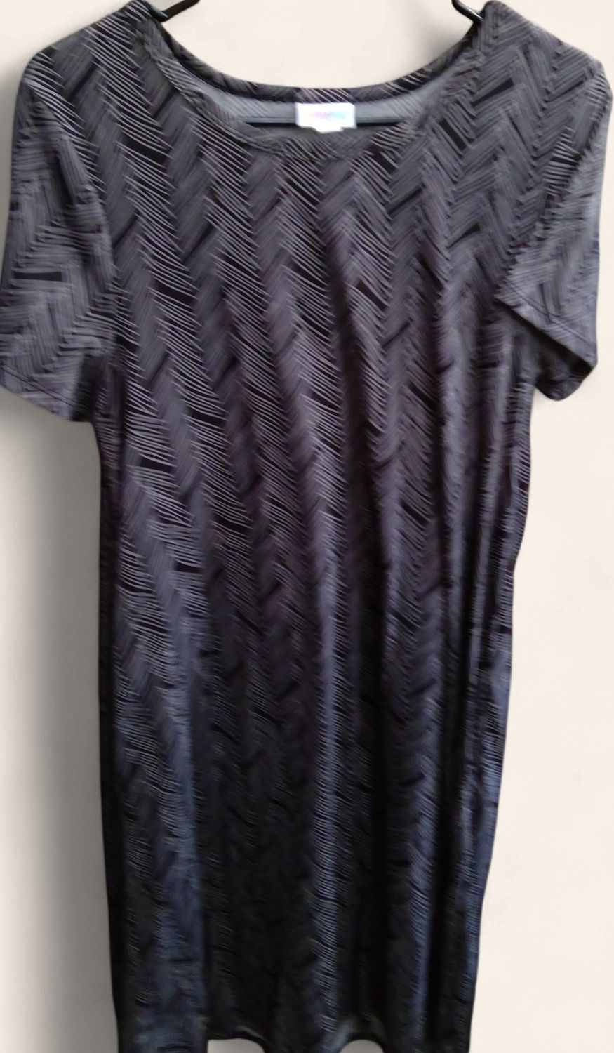 LuLaRoe Jessie Swing Dress Geometric Chevron Pattern Size M