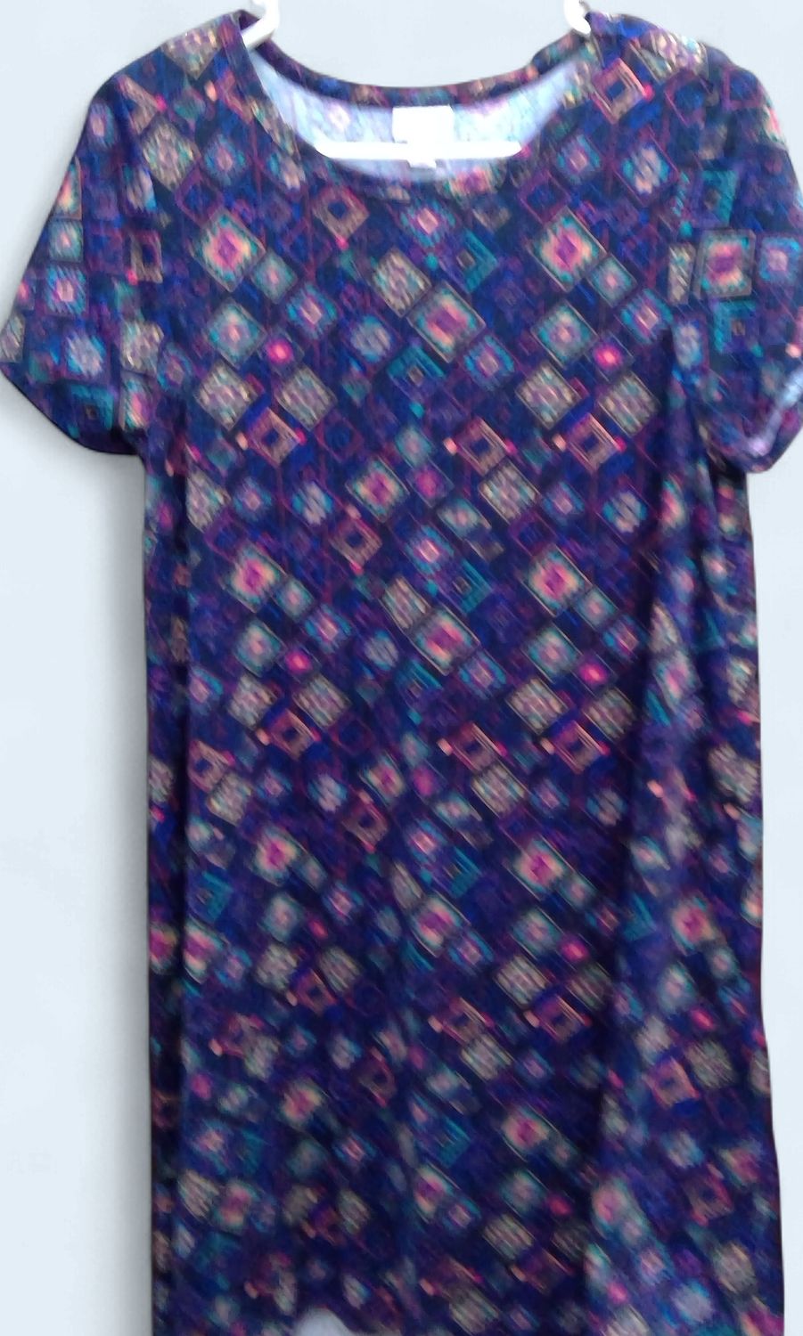 LuLaRoe Geometric Pattern Navy Background Size m