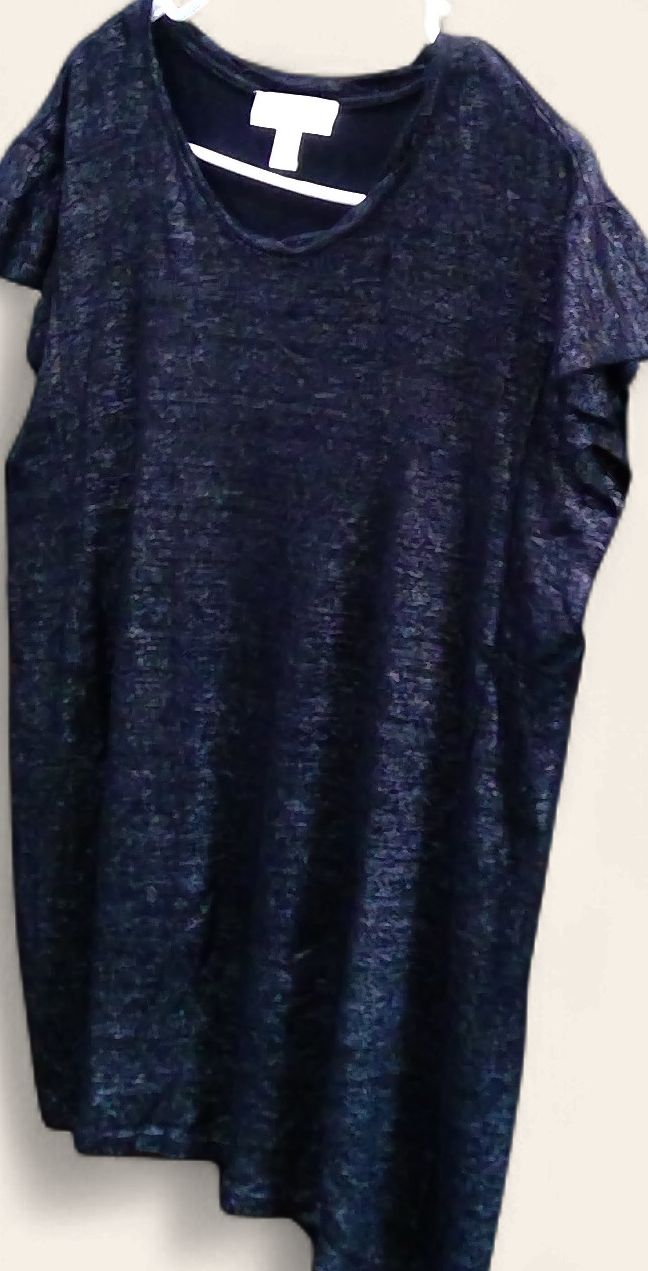 Michael Kors Womens Black & Shimmer Blouse Size l Michael Kors Womens Black & Shimmer Blouse Size l