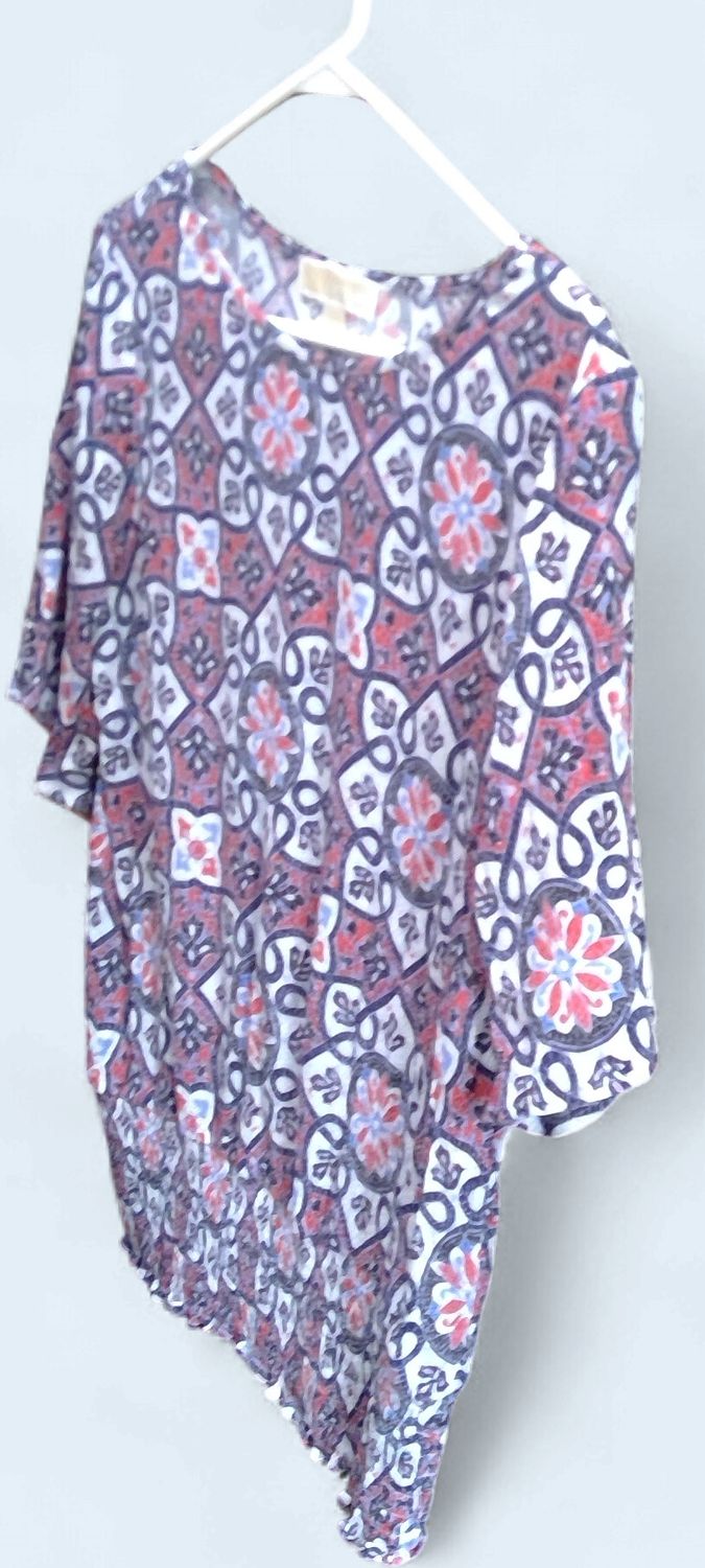 Michael Kors Red Blue White Short Sleeve L Michael Kors Red Blue White Short Sleeve L