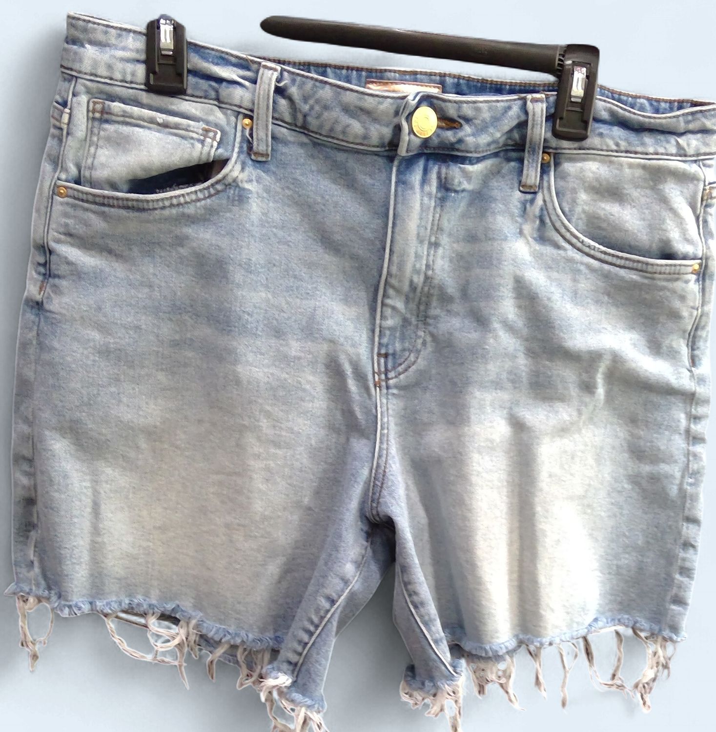 Kut From The Kloth Womens Shorts Frayed Hem Size 12