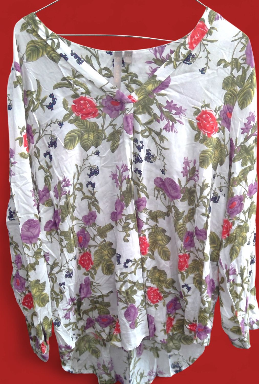 Briana &amp; Em Long Sleeve Floral Garden PrintOutfit  Size 1x