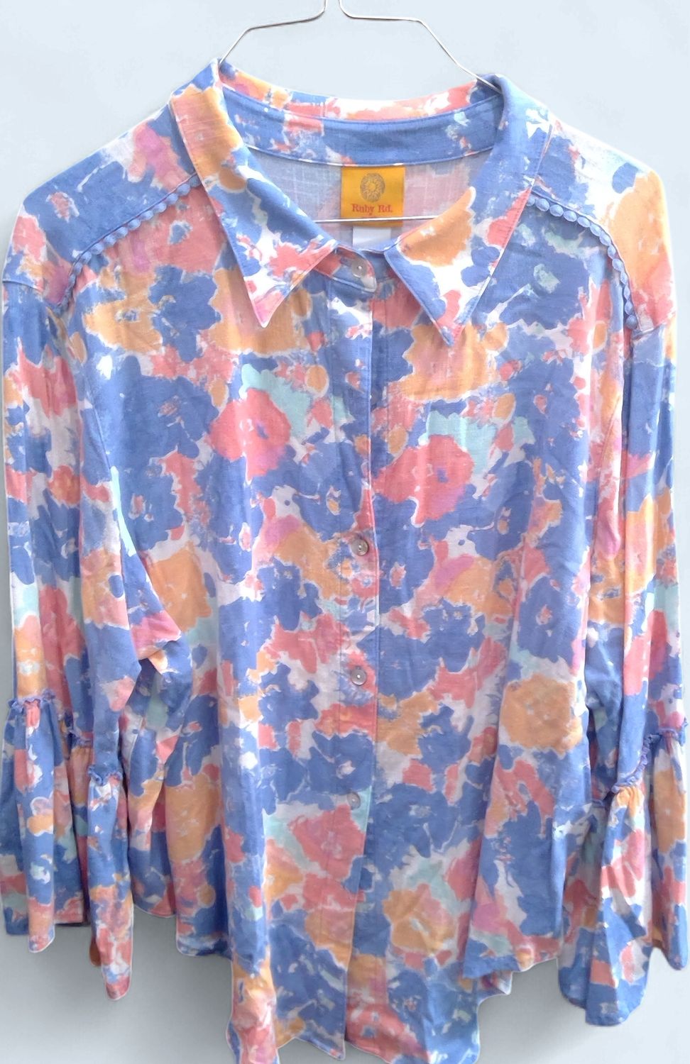 Ruby Rd Floral Button Down Blouise Size Pxl Ruby Rd Floral Button Down Blouise Size Pxl