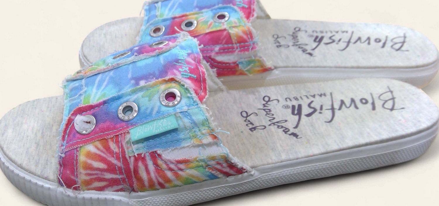 Blowfish Multi Rainbow Sandals Size 10