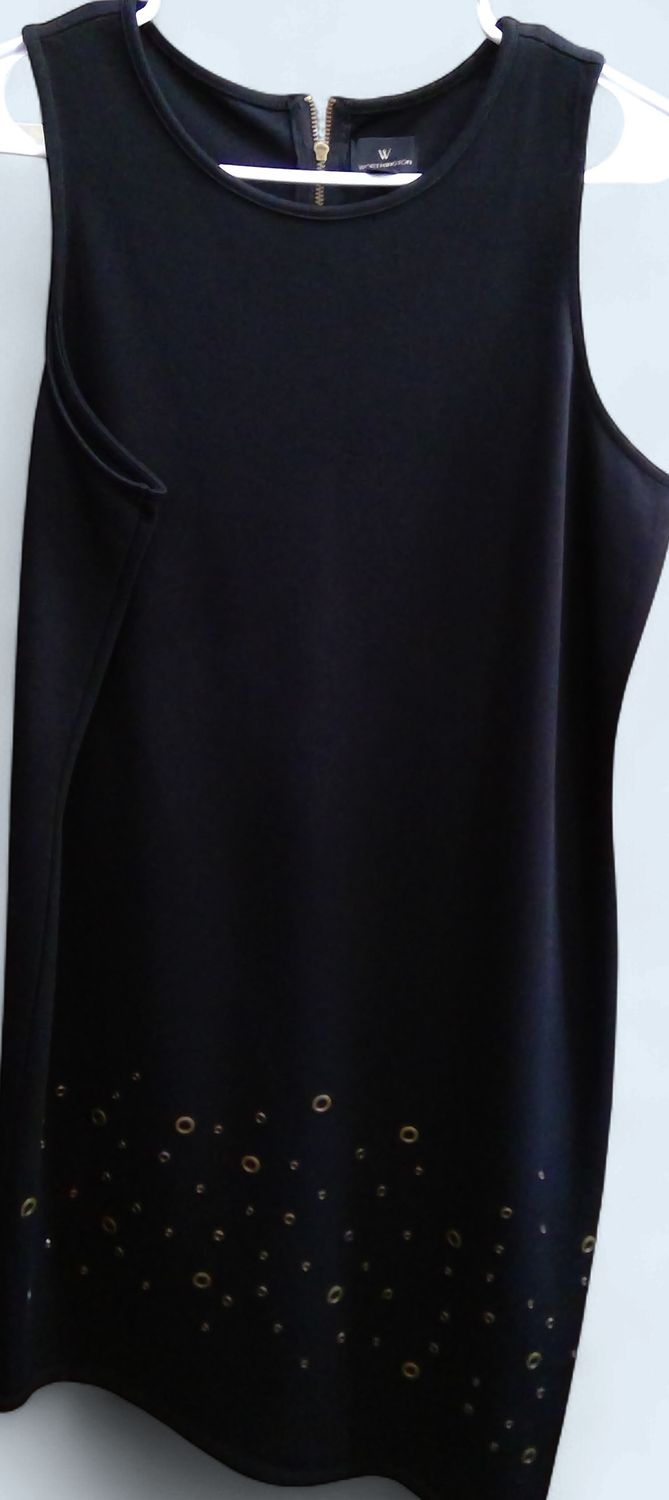 Worthington Black Dress Gold Grommets On Bottom Size l Worthington Black Dress Gold Grommets On Bottom Size l