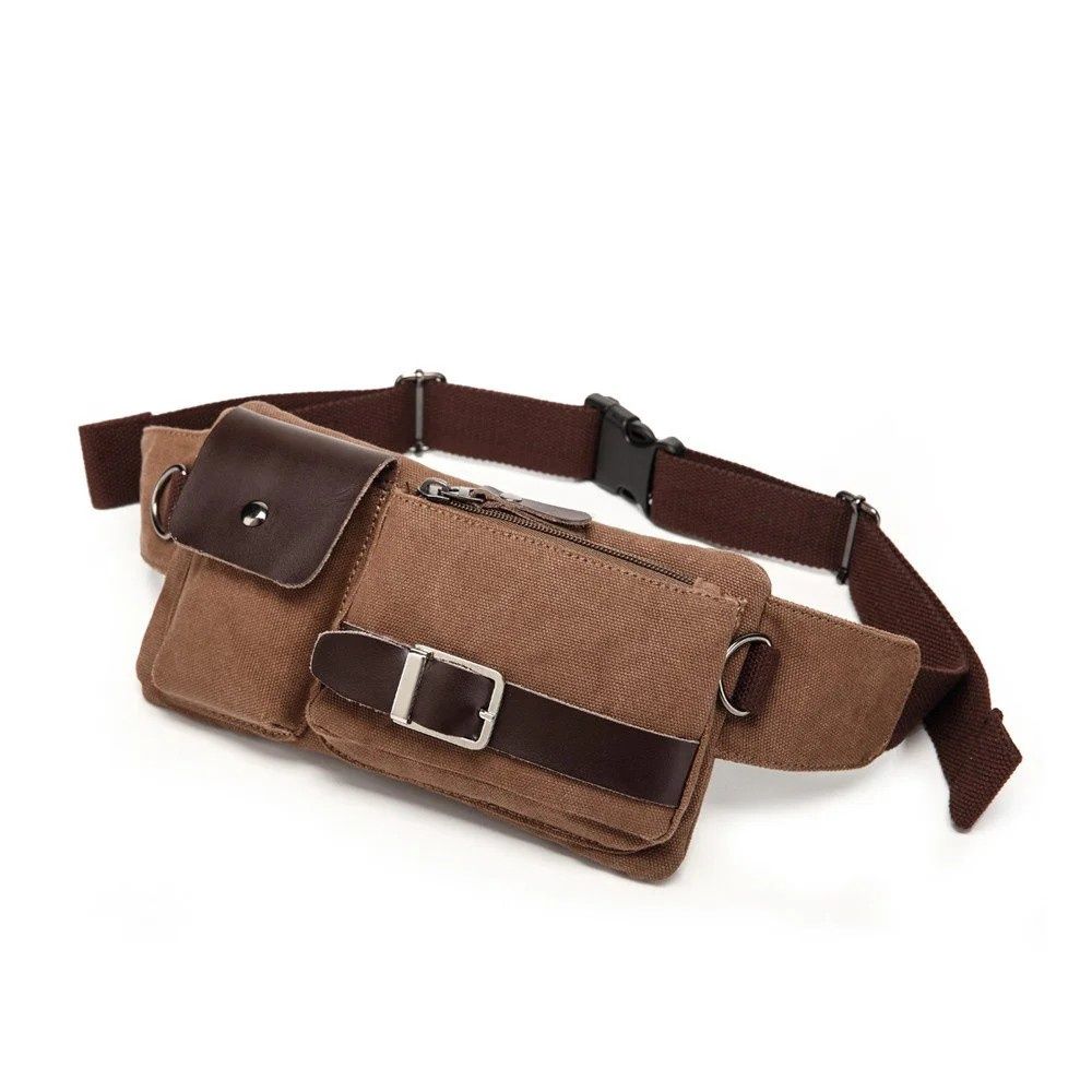 BAOSHA Men's Vintage Canvas Waist Bag BAOSHA Men's Vintage Canvas Waist Bag