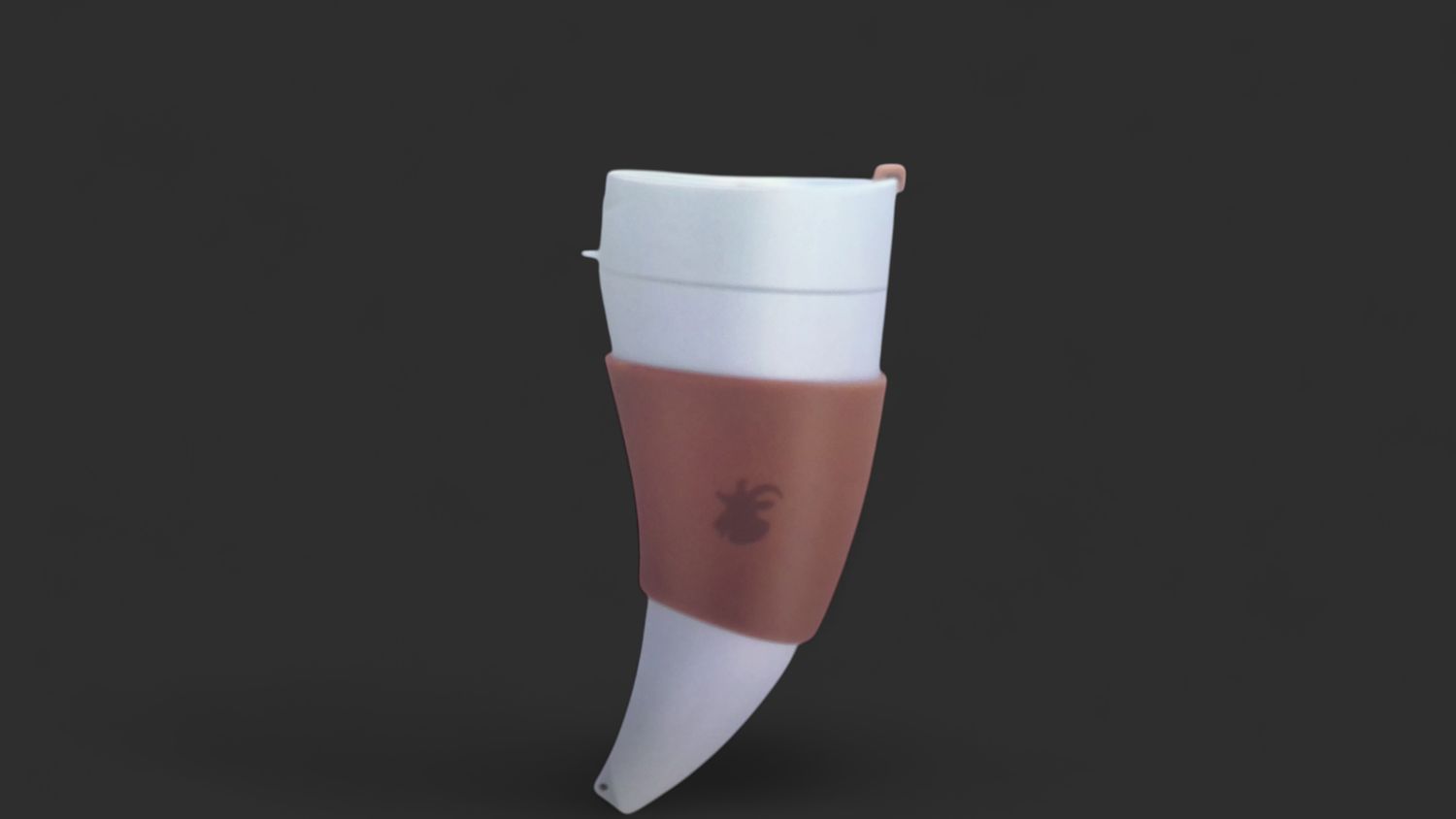 Horn Drinking Coffee Cup With Sling to carry