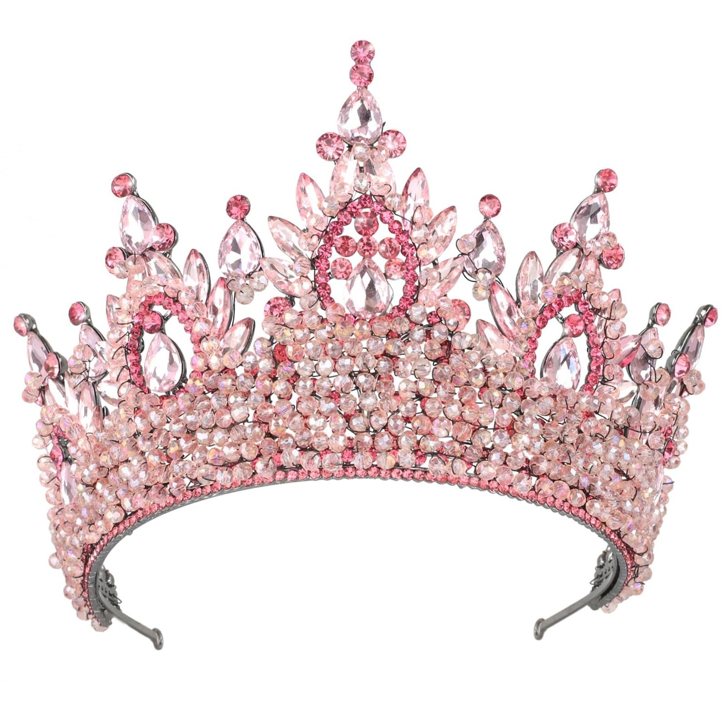Brihasory Baroque Rhinestone Queen Tiara