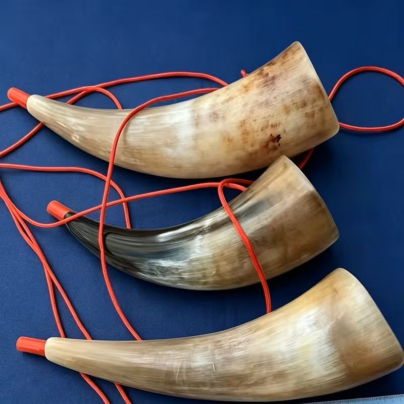 Flat Mouth Ox Horn Trumpet Natural Cow Horn Viking