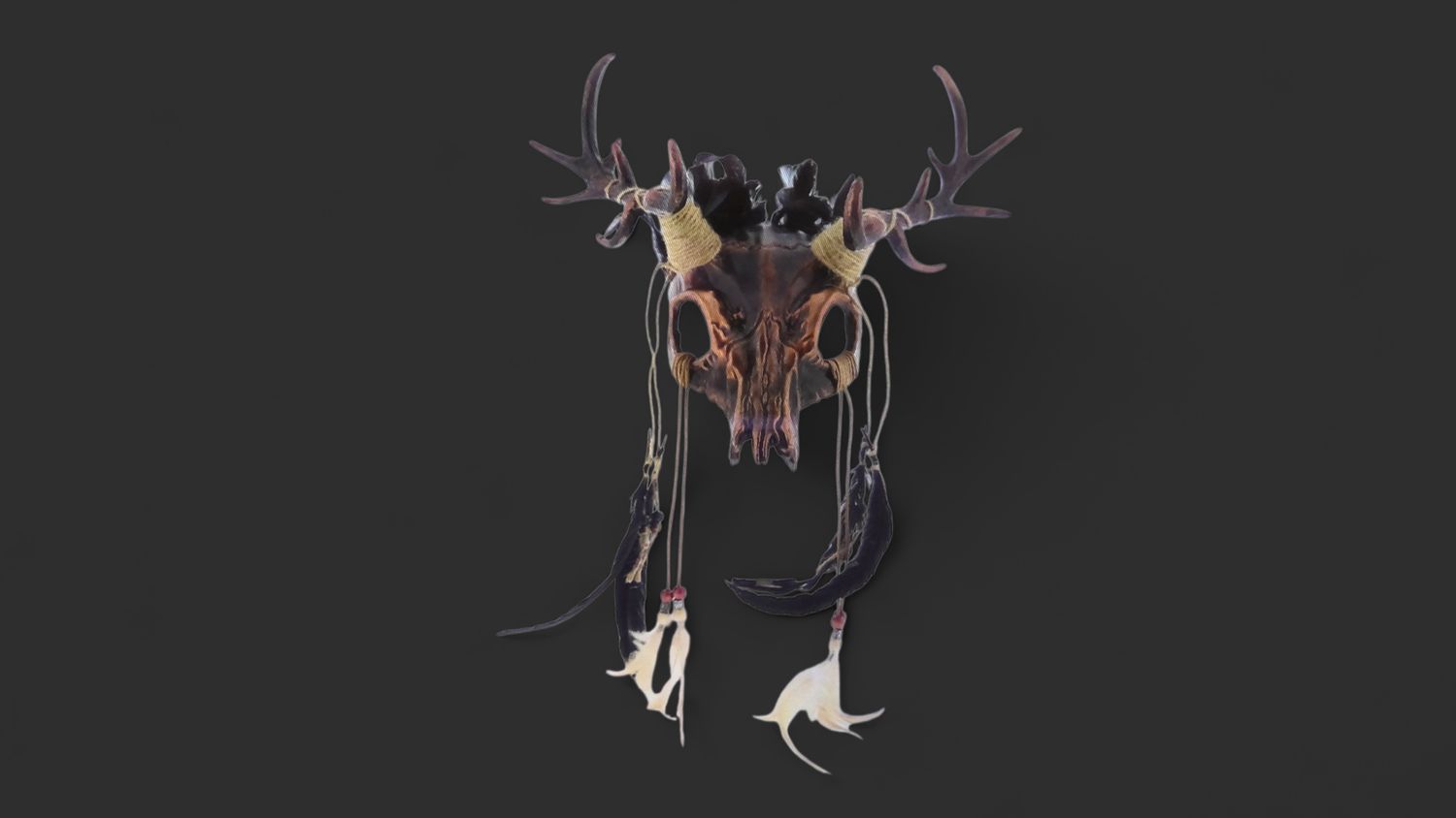Deer Skull Mask With Antlers and Fathers Deer Skull Mask With Antlers and Fathers