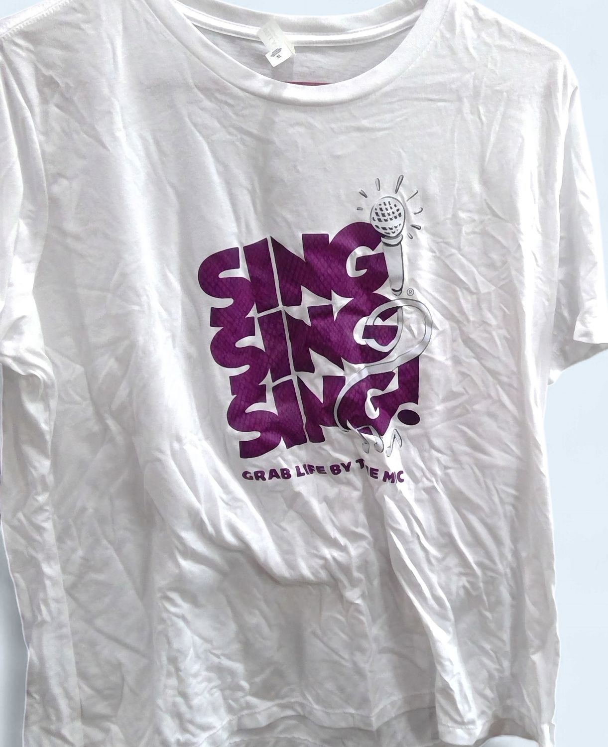 Bella + Canvas White T Shirt With Sing Logo Size xl Bella + Canvas White T Shirt With Sing Logo Size xl