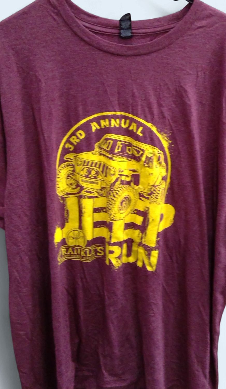 District Maroon Heather Crewneck Yellow Jeep Run Size 3xl District Maroon Heather Crewneck Yellow Jeep Run Size 3xl